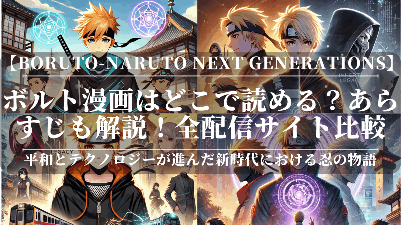 ボルト漫画はどこで読める？あらすじも解説！全配信サイト比較