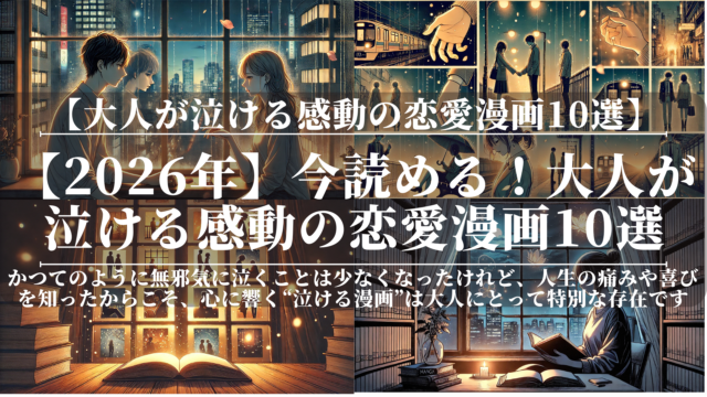 【2026年】今読める！大人が泣ける感動の恋愛漫画10選（無料あり）