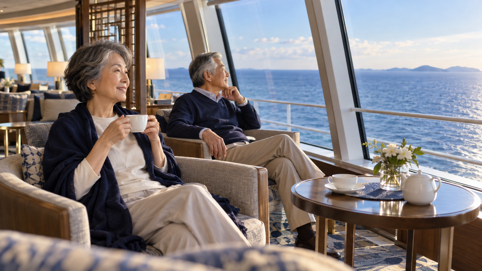 目指したいのは、夫婦それぞれが自分のペースで楽しめる船旅のイメージ