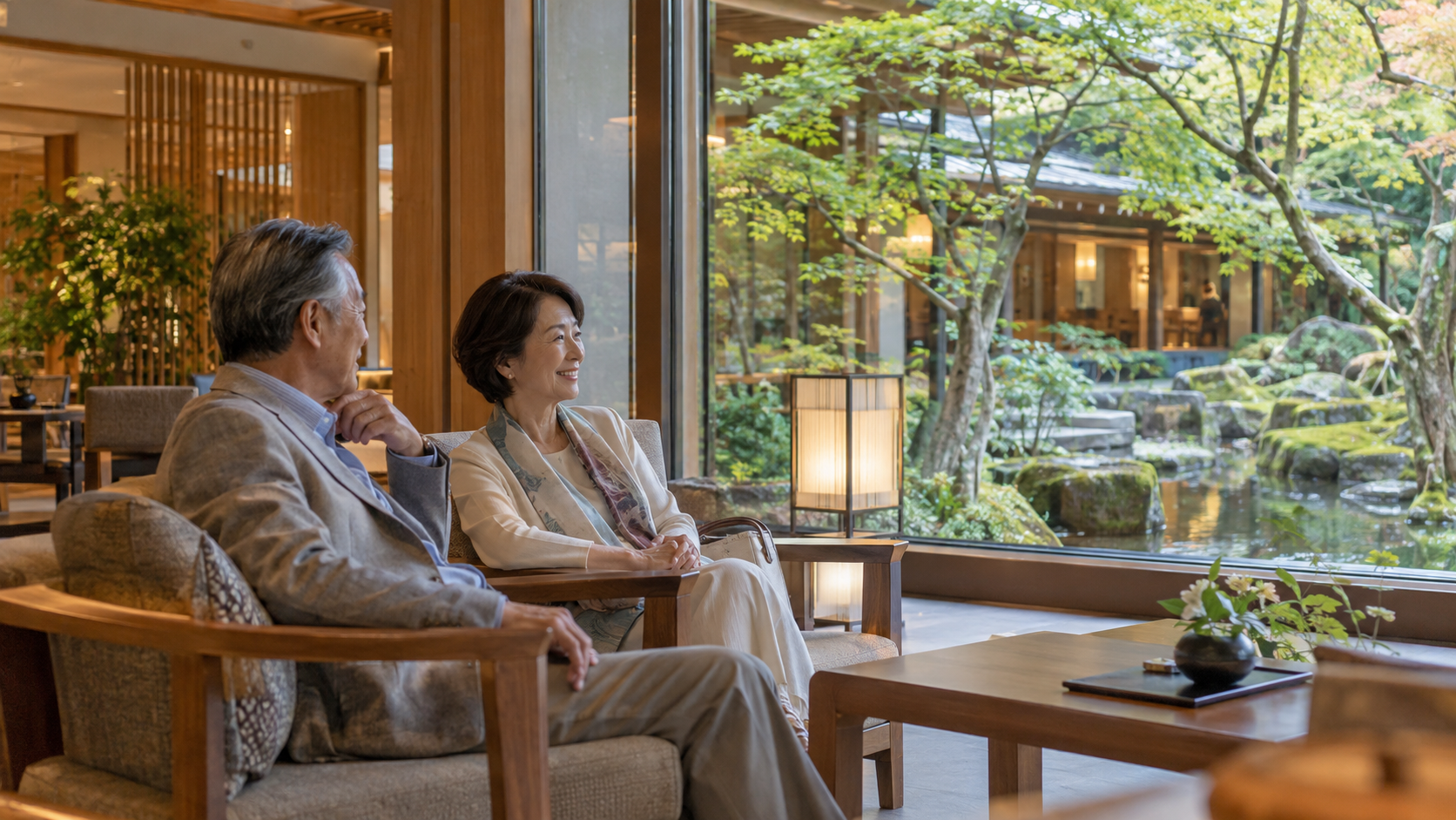 60代からの贅沢旅に、自分たちに合う高級温泉旅館を選ぶのイメージ