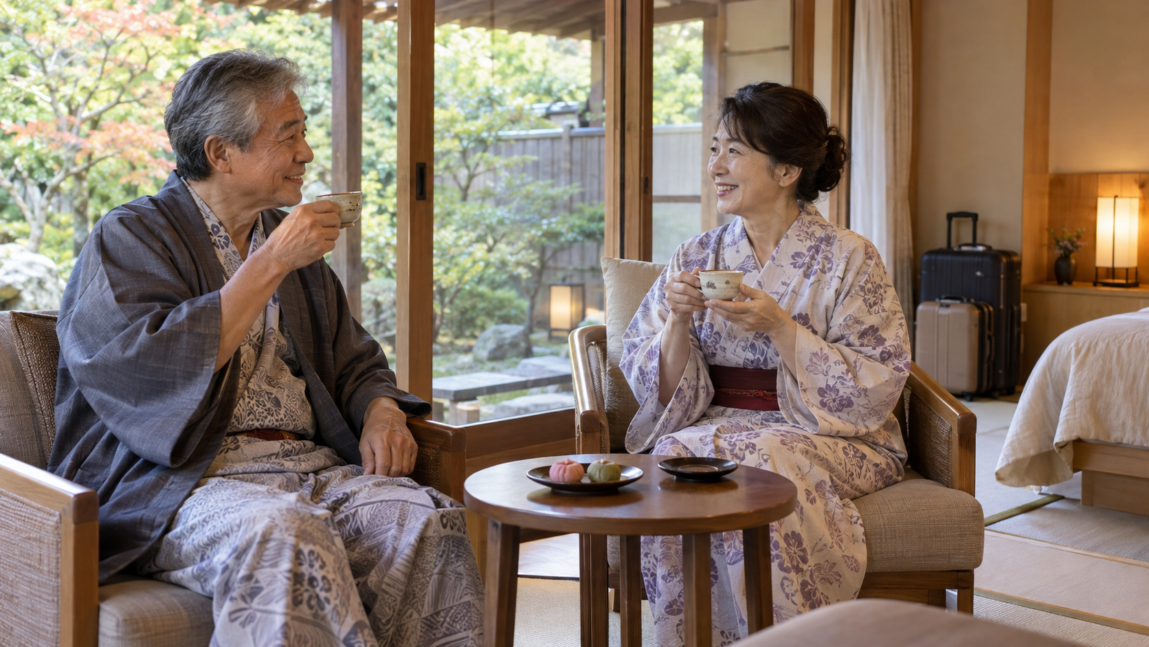 目指したいのは、移動を終えてからも元気に温泉と料理を楽しめる一泊のイメージ